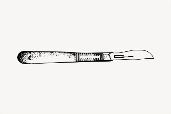 Scalpel clipart, vintage hand drawn | Free Vector - rawpixel