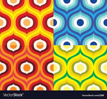 Scandinavian retro pattern vector image