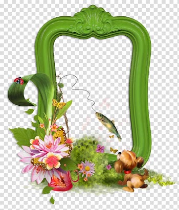 Scape , Green Frame transparent background PNG clipart