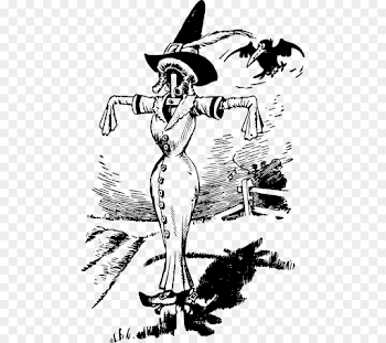 Scarecrow Black and white Clip art - lady death png download - 522 ...
