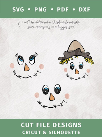 Scarecrow face SVG girl and boy face Halloween Svg digital cut ...