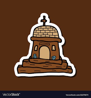 Scary church background vector image