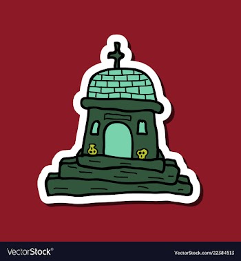 Scary church background vector image