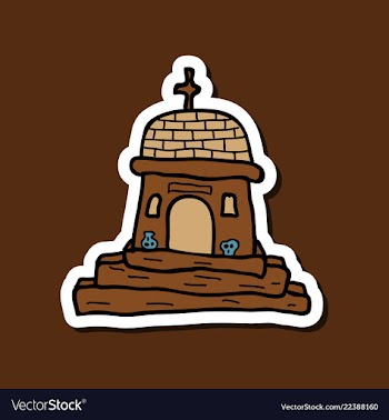 Scary church background vector image