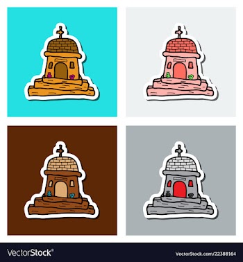Scary church background vector image