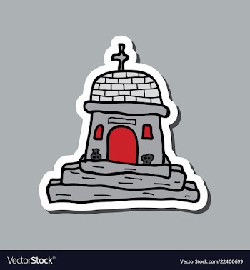Scary church background vector image