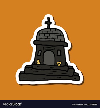 Scary church background vector image