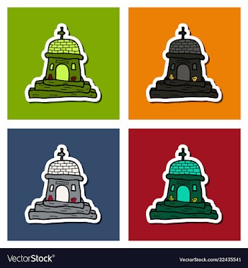 Scary church background vector image
