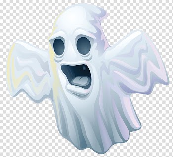 Scary ghost illustration, Spooky Ghost Halloween transparent background PNG clipart