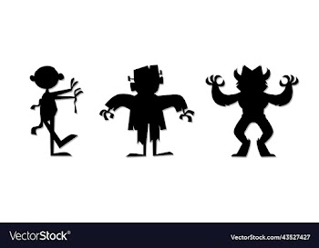 scary ghosts set halloween element