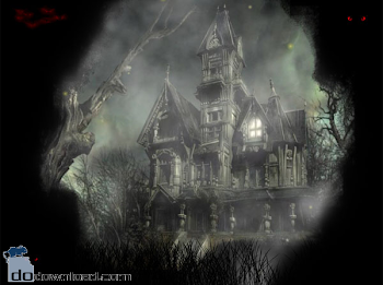 Scary Halloween Animations | Halloween Mansion Animated Wallpaper ...