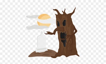 Scary Halloween Tree Svg Scrapbook Cut File Cute Clipart - Cutting Tree Clipart Transparent