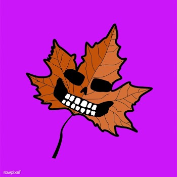 Scary leaf funky graphic illustration | Free stock vector - 429608