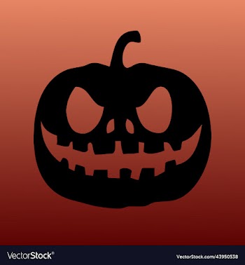scary pumkin as sticker print or pattern