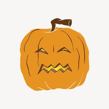 Scary pumpkin clipart, Halloween celebration | Free Photo - rawpixel