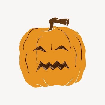 Scary pumpkin sticker, Halloween celebration | Free PSD - rawpixel