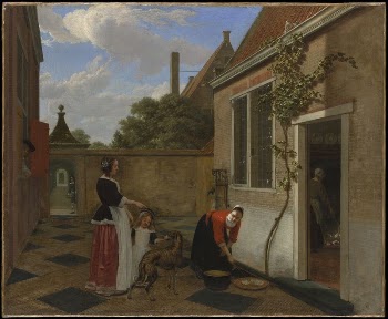 Scene in a Courtyard | Free Photo - rawpixel
