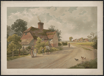 Scene in an English village | Free Photo - rawpixel