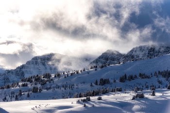 scenery of snow covered mountain