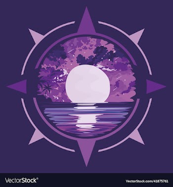 scenery on the beach purple