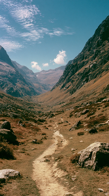 Scenic Mountain Valley with Trail