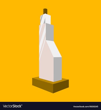 Scenic view of a city downtown landscape with vector image