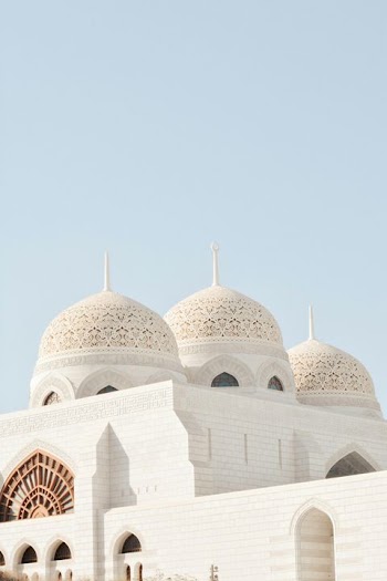 Scenic View of Architectural Marvel with Three Dome Structures