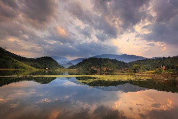 Scenic View Of Mountains During Dawn
