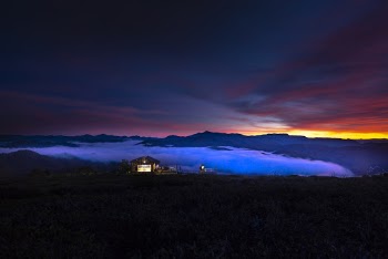 Scenic View Of Mountains During Sunset