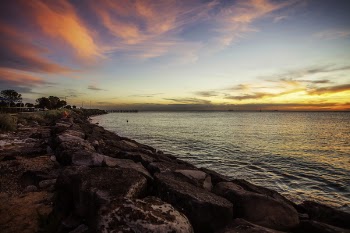 Scenic View of Ocean During Dawn