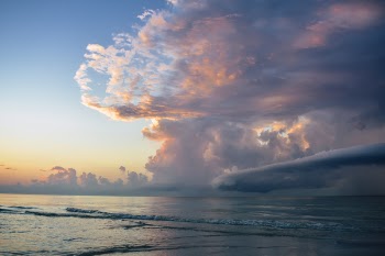 Scenic View of Ocean During Dawn