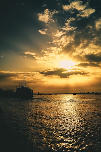Scenic View Of Ocean During Dawn