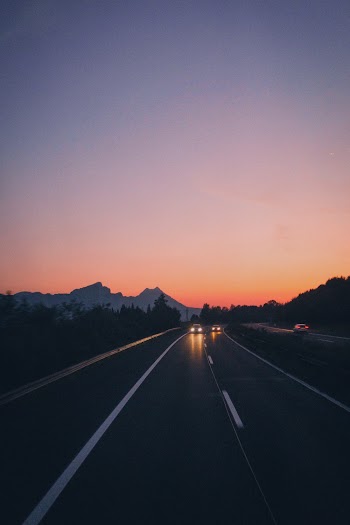 Scenic View Of Road During Dawn