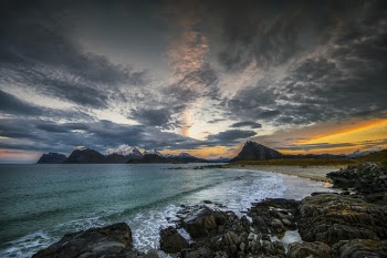 Scenic View Of Seaside During Dawn 