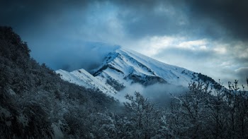 Scenic View of Snowy Mountain