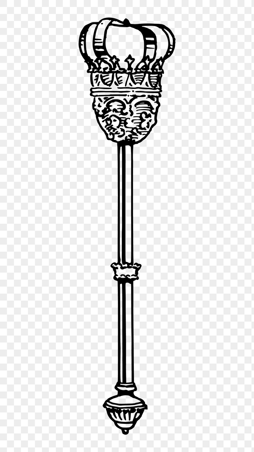 Scepter png sticker, royal coronation | Free PNG - rawpixel