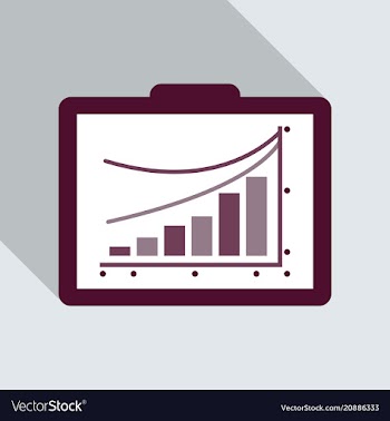Schedule chart on table economic visualization vector image