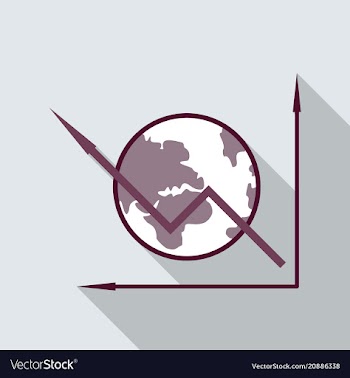 Schedule chart on table with globe economic vector image