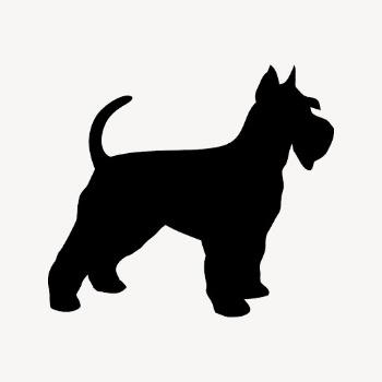Schnauzer dog silhouette clipart, animal | Free Vector - rawpixel