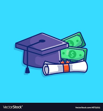 scholarship graduation cap certificate and money