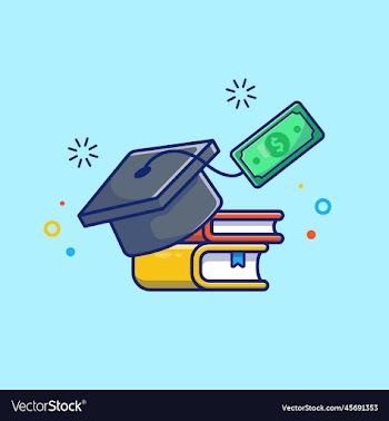 scholarship graduation cap money and books