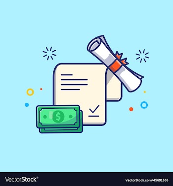 scholarship money and certificate cartoon