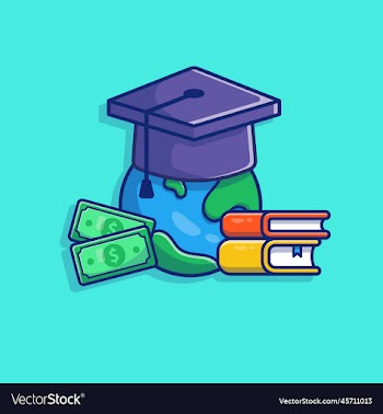 scholarship world graduation cap money and book