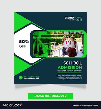 school admission social media or instagram post