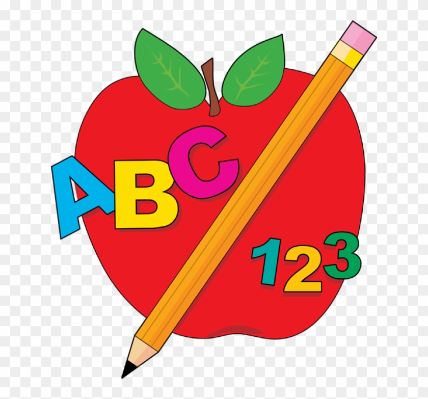 School Apple Clip Art - School Clipart