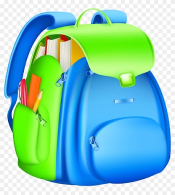 School Backpack Clipart - School Bag Vector Png