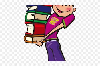 School Books Clipart - Cartoon &amp; Books Tote Bag, Adult Unisex, Natural