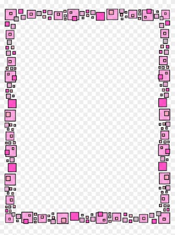 School Border Design Clipart - Pink Png Photo Frames