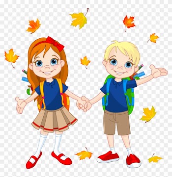 School Boy And Girl Drawing