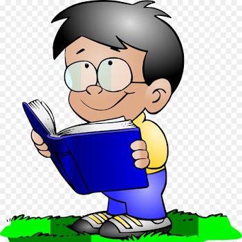 School, Boy, Child, Cartoon, Reading PNG